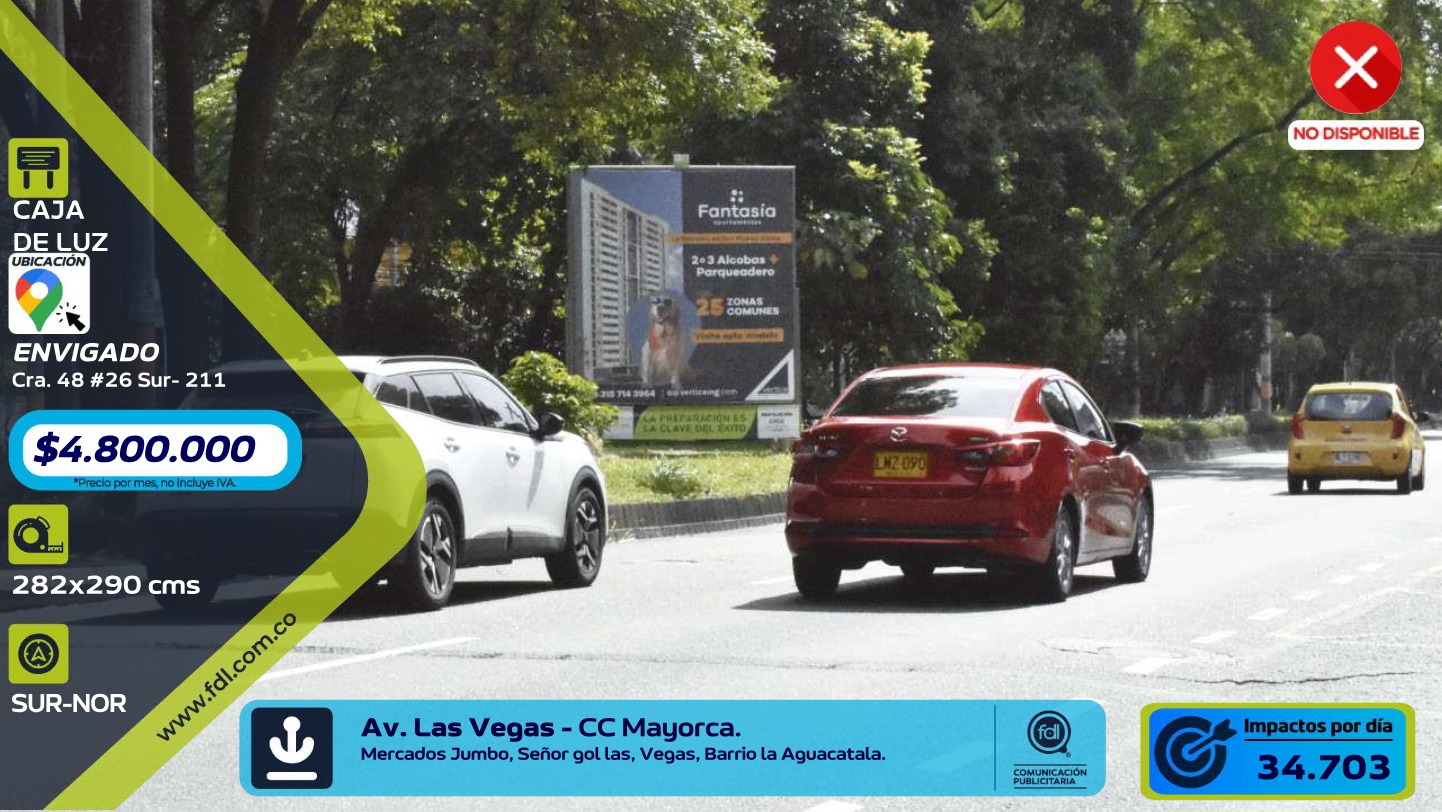 Caja de Luz Av. Las Vegas · CC Mayorca Sur–Norte (B) – Envigado
