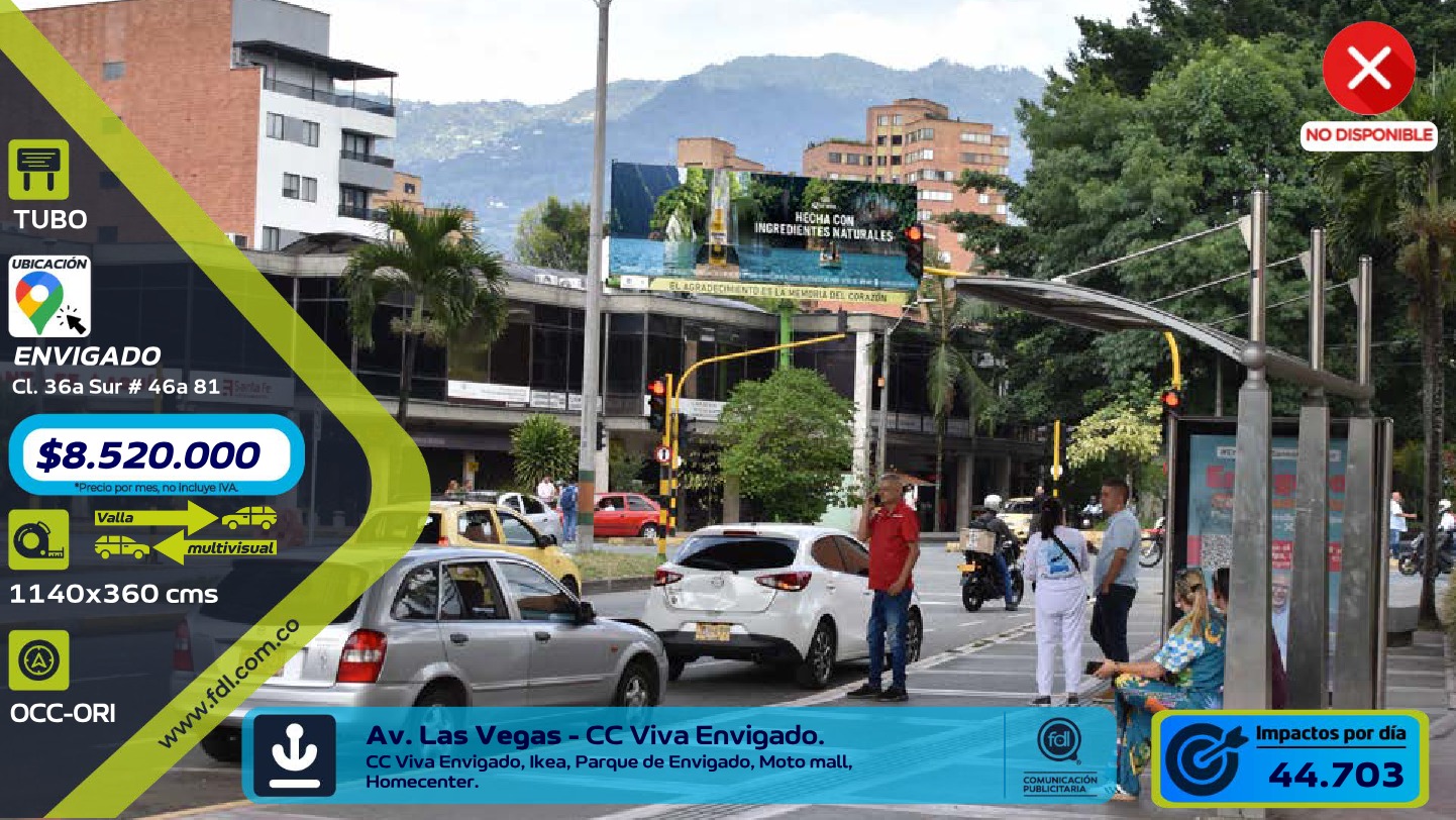 Valla Gran Formato Av. Las Vegas · CC Viva Envigado Ikea – Envigado