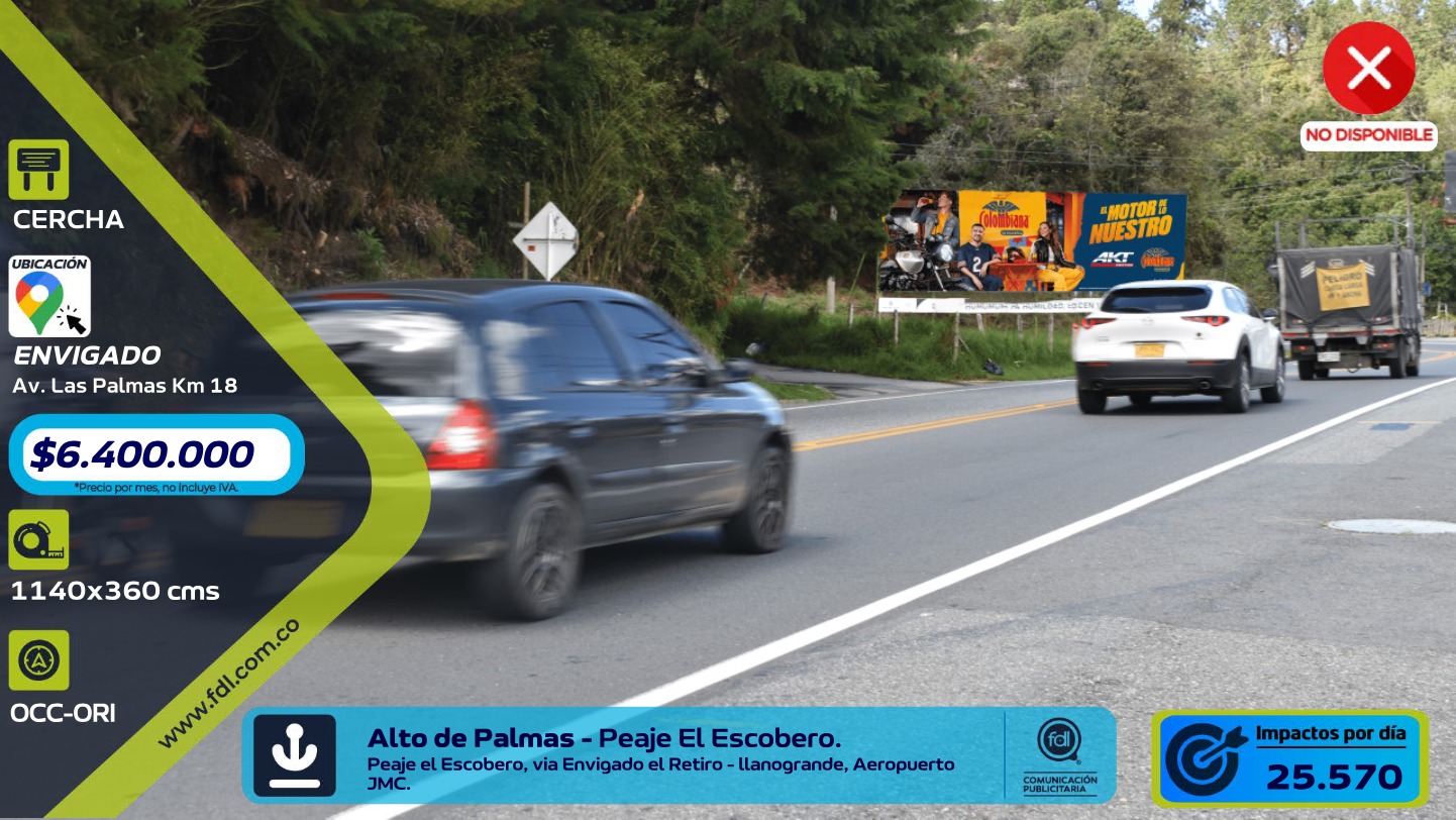 Valla Gran Formato Av. Las Palmas Km 18 · Mall Indiana Mall Lemont – Envigado