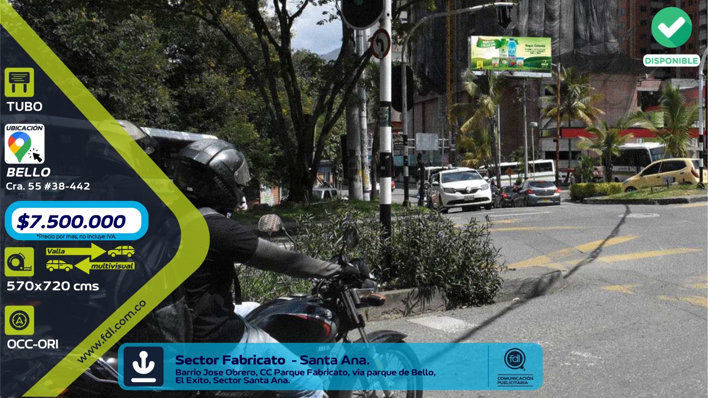 Valla Gran Formato CC Parque Fabricato · Barrio José Obrero – Bello